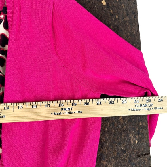 Marisota NWT Women’s Hot Pink Cardigan Leopard Tank Set US 8 10 Office Career - Picture 8 of 13